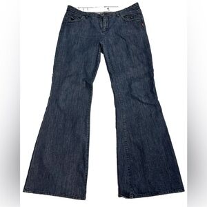 Silver Chantal Mid Rise Indigo Flare Jeans